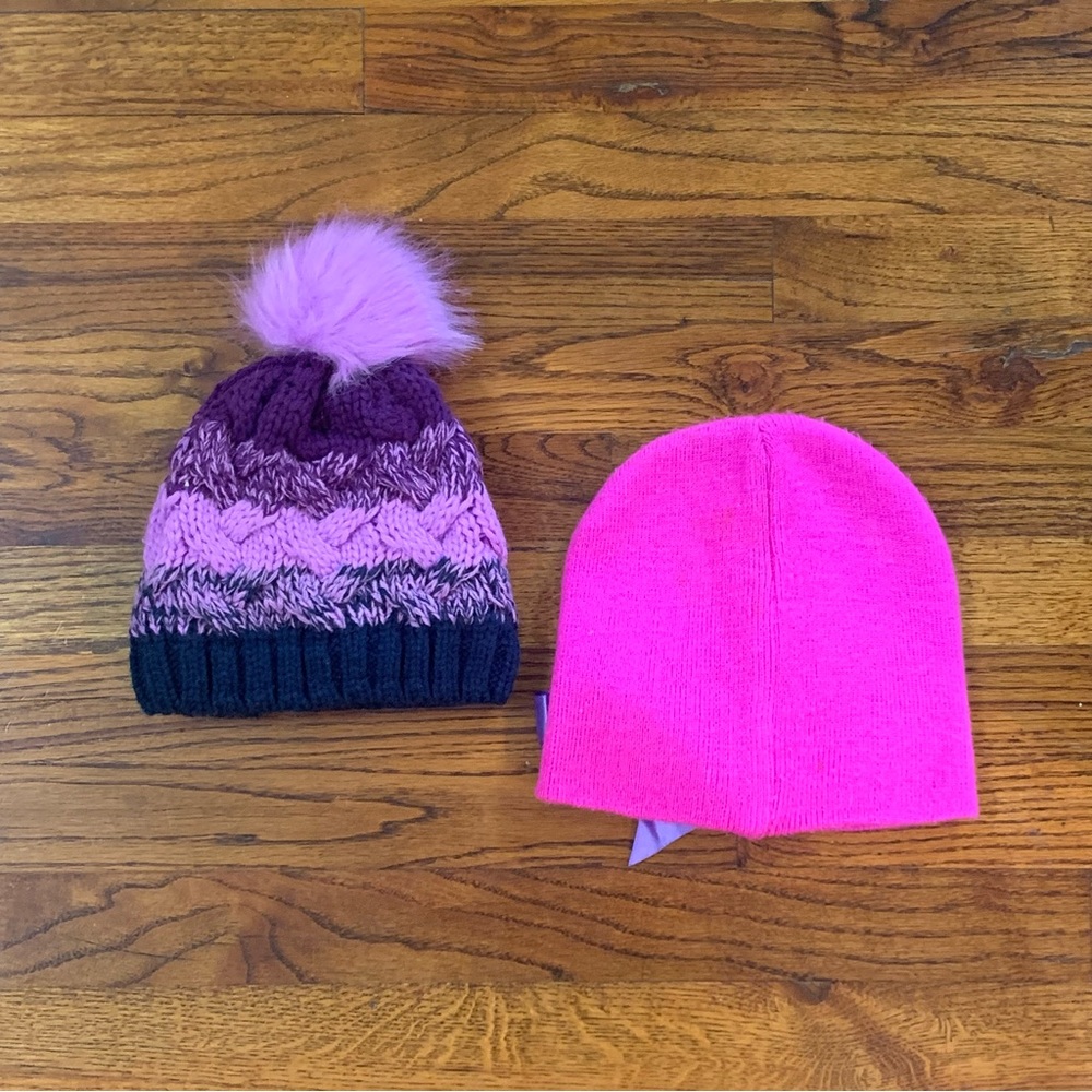 Girls Winter Hats Beanies JoJo Siwa girls' pink winter beanie hat w/ purple bow - Picture 11 of 11